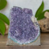 raw natural purple amethyst geode cut base