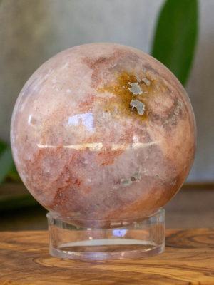 unique pink amethyst sphere salted moon rocks