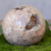 Pink Amethyst Sphere with Blue Druzy