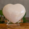 pink mangano calcite heart crystal salted moon rocks