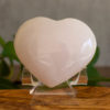 pink mangano calcite heart crystal salted moon rocks