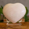 pink mangano calcite heart crystal salted moon rocks