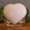 pink mangano calcite heart crystal salted moon rocks