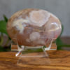 Sweet Pink Flower Agate Palm Stone