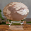 Pretty Pink Flower Agate Palm Stone