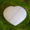 pink mangano calcite heart crystal salted moon rocks