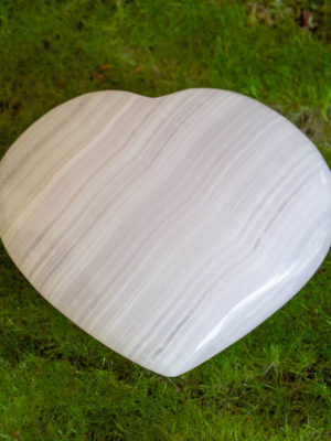 pink mangano calcite heart crystal salted moon rocks