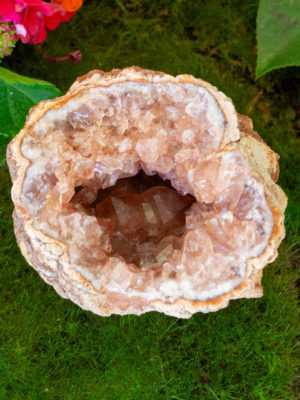 pink amethyst geode salted moon rocks