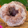 pink amethyst geode salted moon rocks