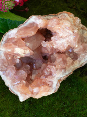 pink amethyst geode salted moon rocks