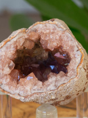 pink amethyst geode salted moon rocks