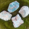 Larimar slabs salted moon rocks