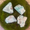 Larimar slabs salted moon rocks