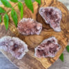 pink amethyst geode salted moon rocks