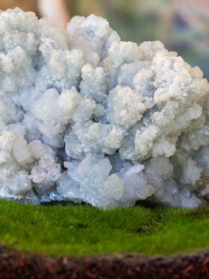 Blue Aragonite Crystal Cluster