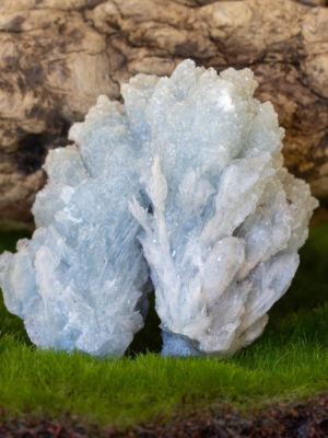 Blue Aragonite Crystal Cluster